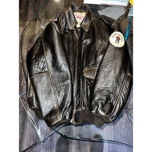 Vintage AVIREX Air Mail US Postal Service Leather Flight Bomber Jacket Large